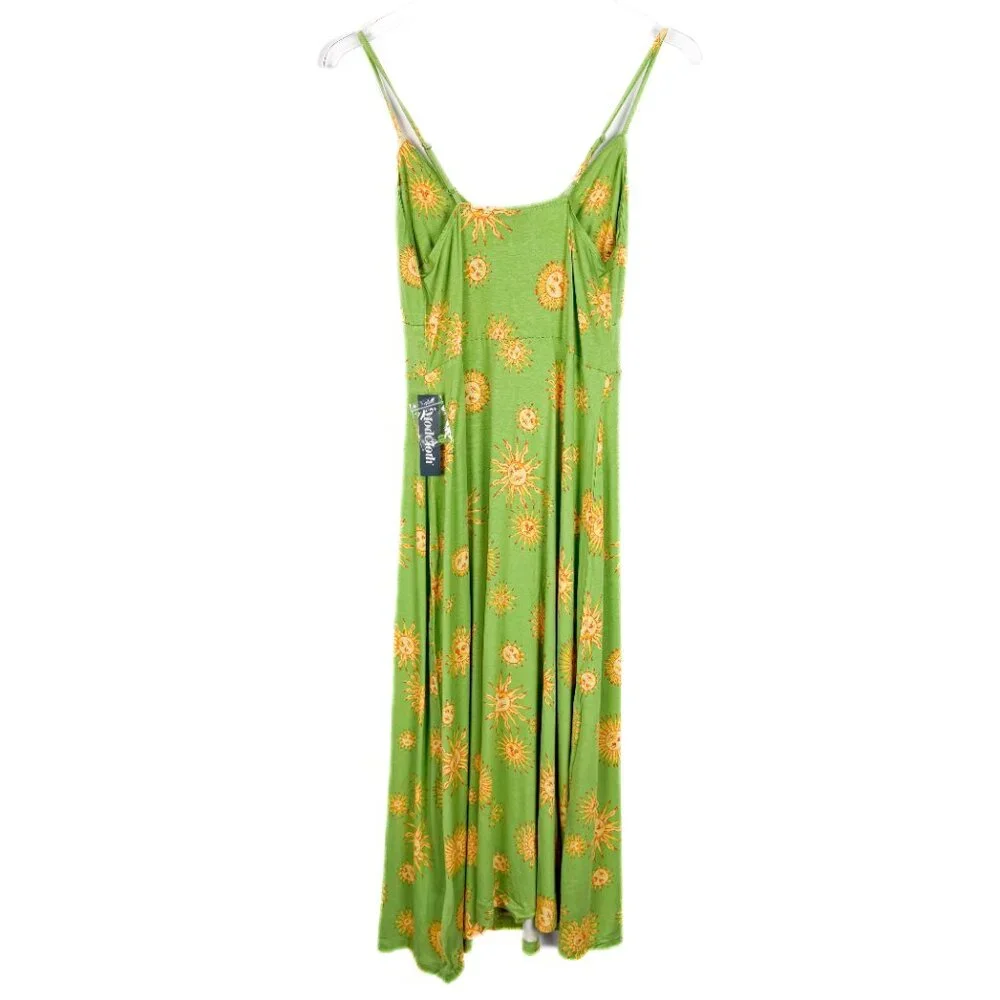NWT Modcloth Seaside Vacay Slip Dress 90's Suns Lime Size Medium M NEW - Picture 9 of 11